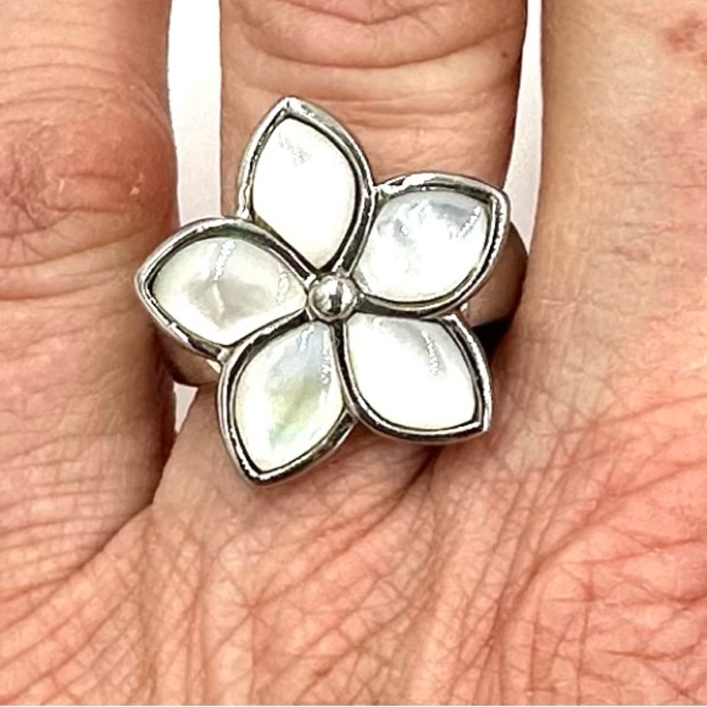 SD Flower Power Ring Sz 9 1/2 Steel by Design